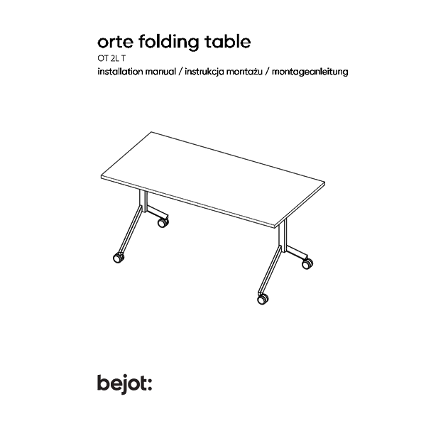 Orte folding table - Montageanleitung